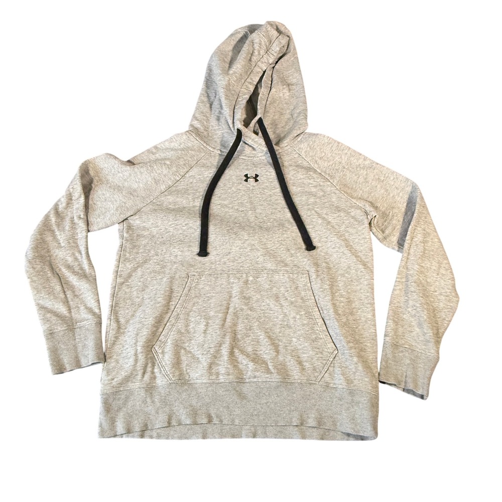 Under Armour Womens XS‎ Gray Rival Fleece Hoodie Loose Fit Sweatshirt